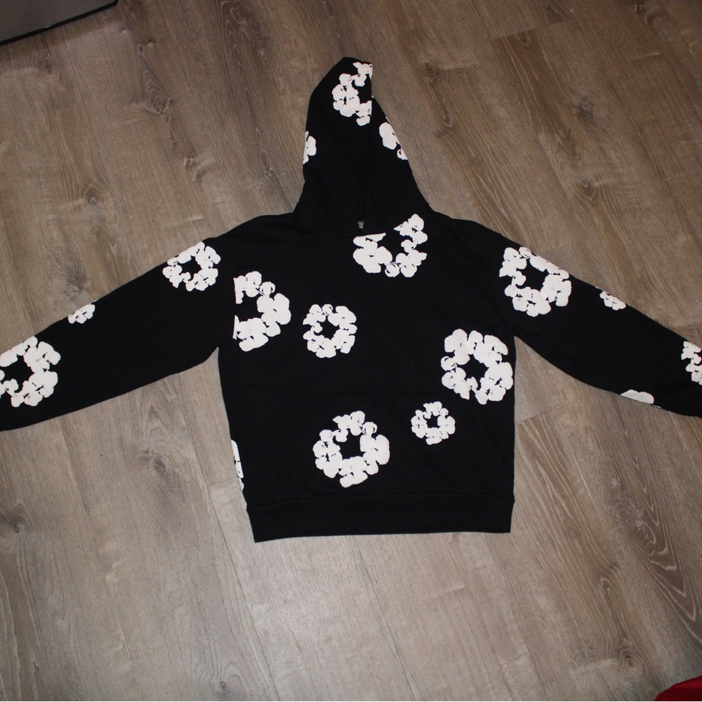 Denim Tears Black and White Hoodie